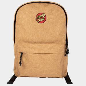 Santa Cruz Classic Dot Rucksack in Braun – robuster Freizeit- & Skate-Rucksack mit ikonischem Logo