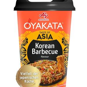 SparAbo:  OYAKATA Instant Nudelbecher Korean BBQ (93g) – würzig-süßer Ramen Snack in nur 3 Minuten