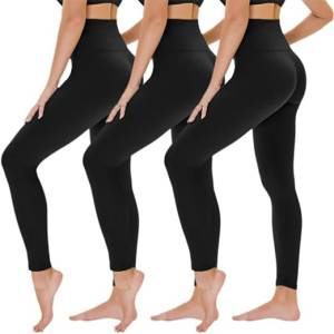 [Prime] TNNZEET 3er Pack Damen High Waist Leggings – Blickdicht, Schwarz
