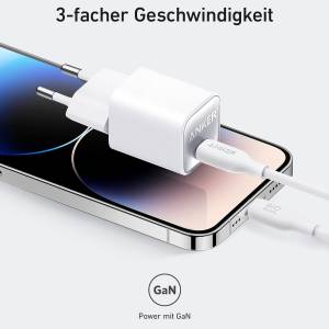 Anker 30 W USB-C GaN Nano 3 Schnellladegerät – PIQ 3.0 & PPS (ohne Kabel)