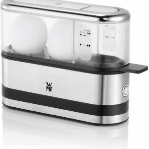 WMF Küchenminis Eierkocher – kompakter 2-Eier-Kocher aus Cromargan mit Quick-Cooking