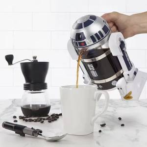 Star Wars R2-D2 Moka Kaffeemaschine 960 ml – manuelle Edelstahl Kaffeekanne im Roboter-Design