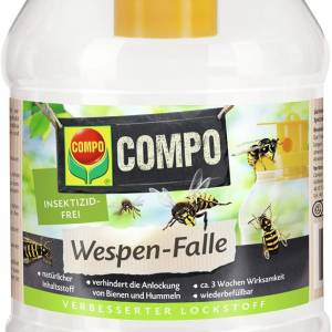 COMPO Wespen-Falle – insektizidfrei, wiederbefüllbar, bis zu 3 Wochen Wirkung