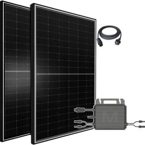 Balkonkraftwerk 1000W Komplettset – 800W Wechselrichter mit WLAN & bifazialen Solarmodulen